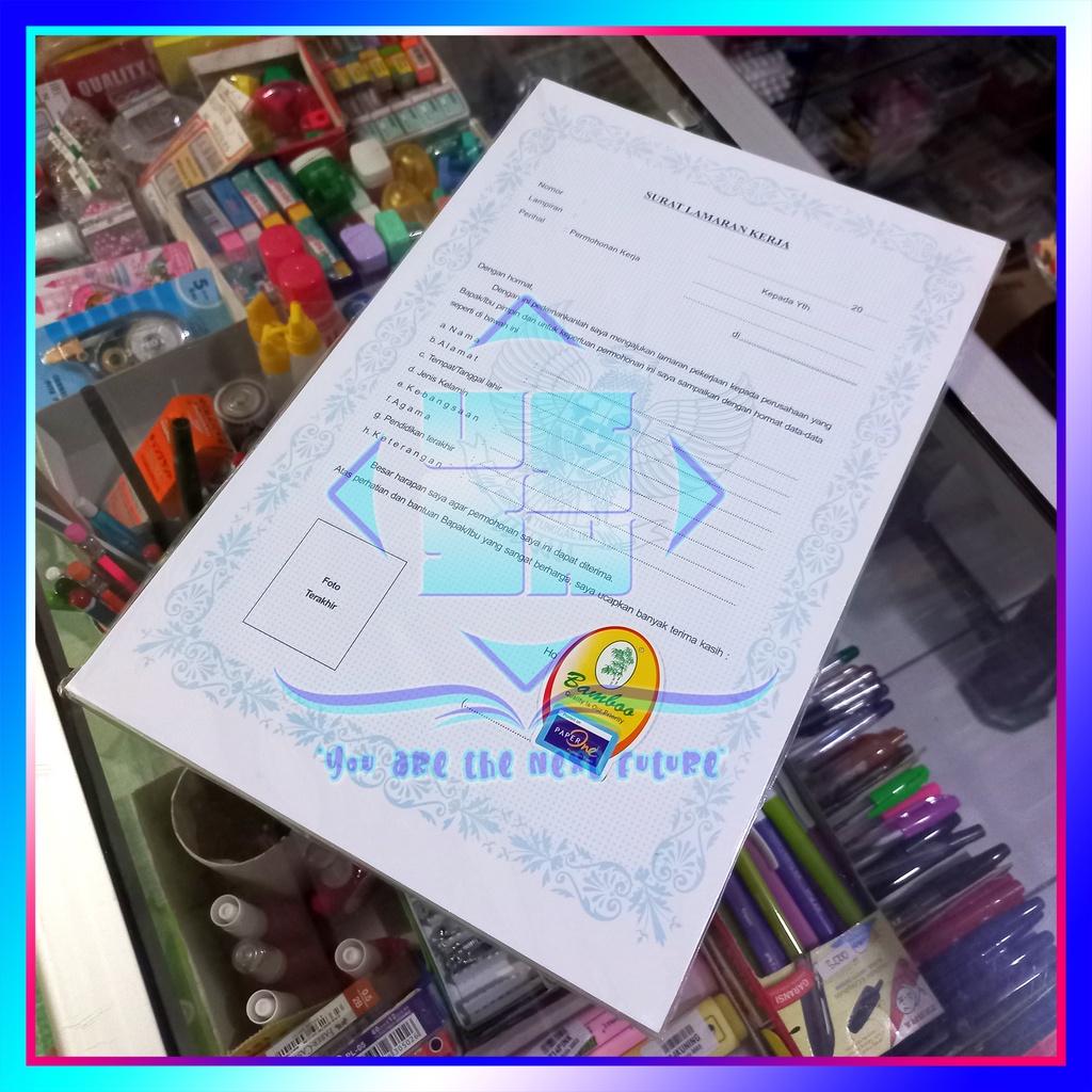 

Kertas surat lamaran kerja F4 (Folio) 10 lembar