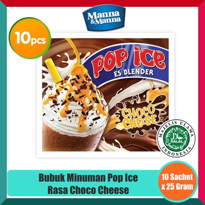 

Bubuk Minuman Pop Ice - Rasa Choco Cheese - 10 Sachet x 25 Gram