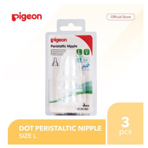 PERISTALTIC NIPPLE SLIM NECK 3 BLISTER L PIGEON PR020241 / DOT PERISTALTIC