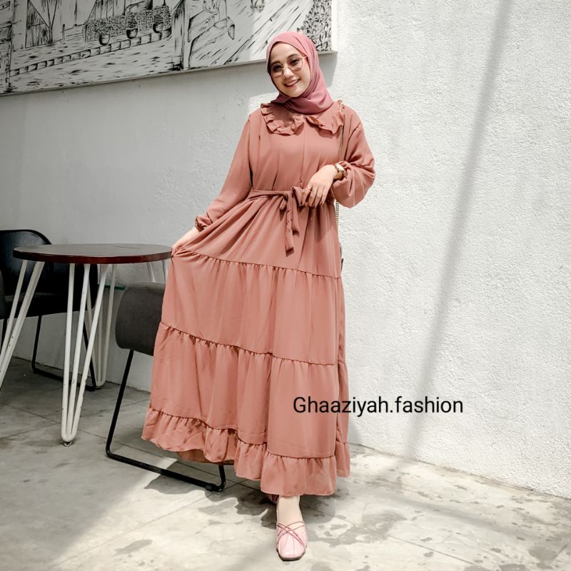 Midi Dress Ceruty Babydoll Premium