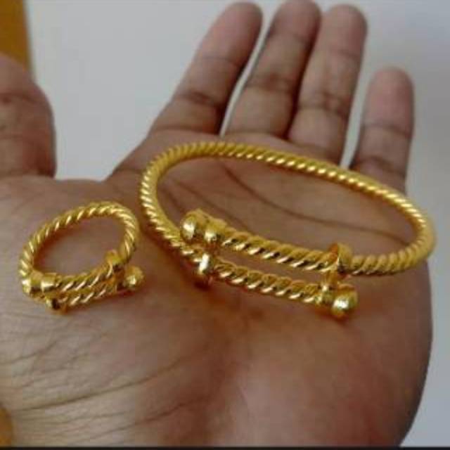 Xuping - Gelang tambang free cincin asli berlapis emas 24k gold