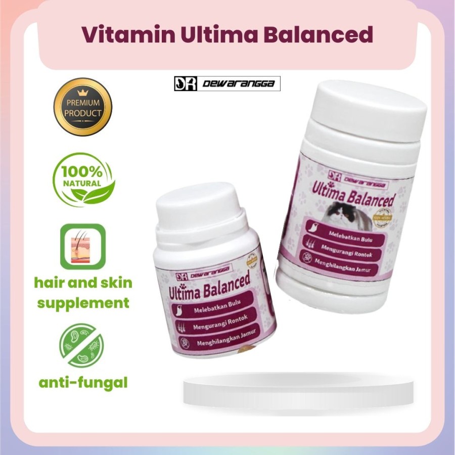 ULTIMA Balanced Omega - Vitamin Kucing Pelebat bulu, Anti Jamur, Anti Rontok Dewarangga