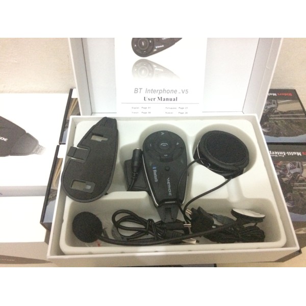 Bluetooth Intercom Helm V5 Vnetphone 1200M + FM Radio