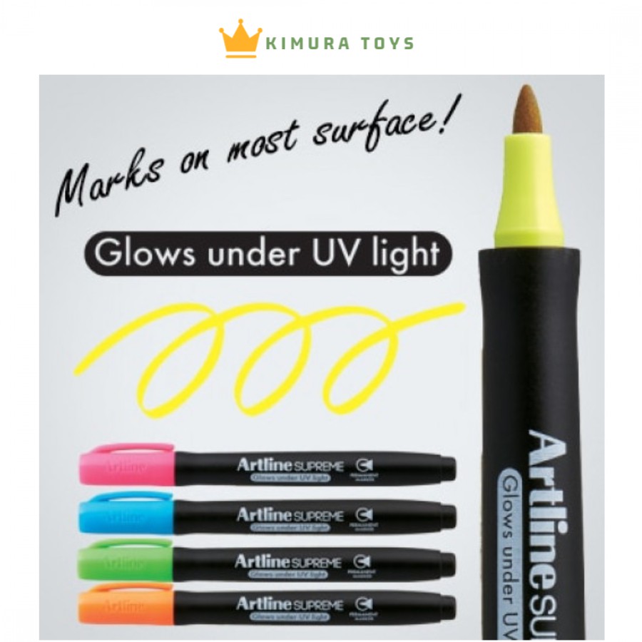 

Artline Supreme Marker Glows Under UV Light