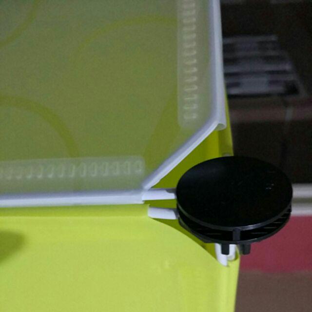 Tokomudalemari Plastik Baju Rak Sepatu Anti-air Transparan Pintu Lemari Pakaian 16 Pintu