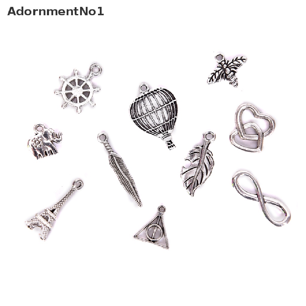 (AdornmentNo1) 100pcs / Lot Liontin Silver Tibet Campur Untuk Membuat Perhiasan DIY