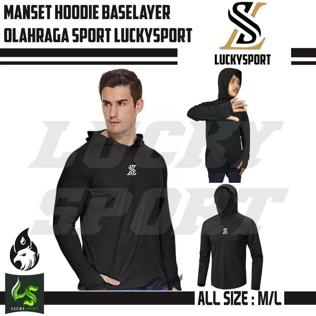 Baselayer Manset Pria Wanita Manset Hoodie Olahraga Baselayer Hoodie Kupluk Ketat Murah Mantap GOOD 