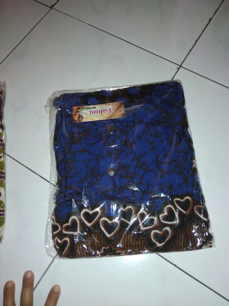 Daster Kencana Ungu Batik - Daster Lengan Panjang Murah Produsen Daster Abstrak Remekan Pekalongan