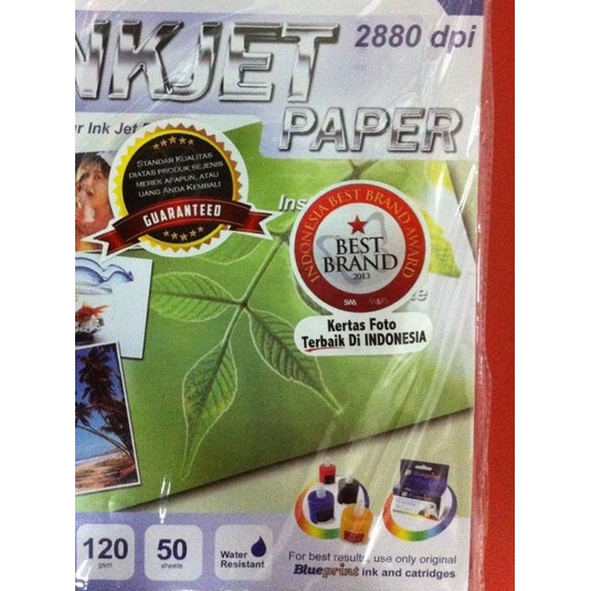 

◙ Kertas Foto Inkjet Paper A4 120 gram Blueprint Photo Paper BP-IPA4120 ✱