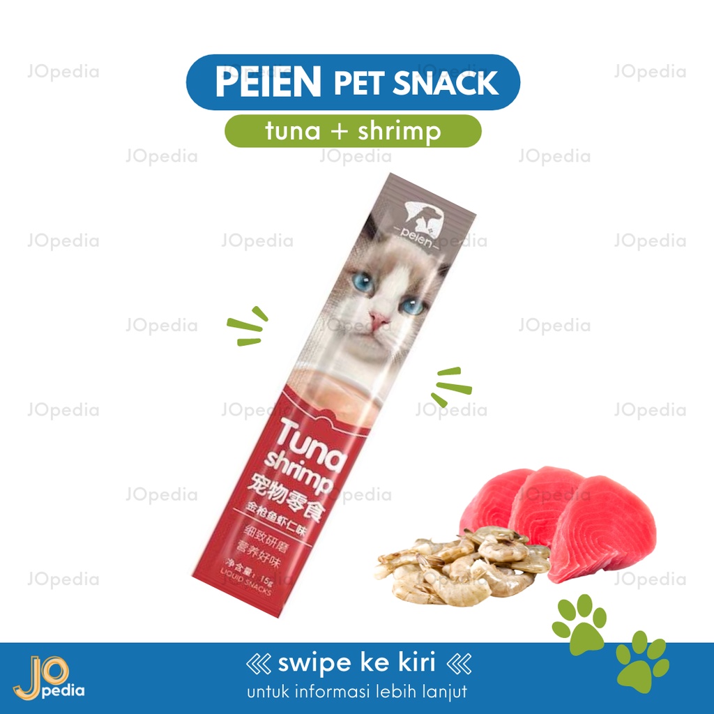 PEIEN Snack Kucing Cemilan Makanan Basah Strip Cat Creamy Treats