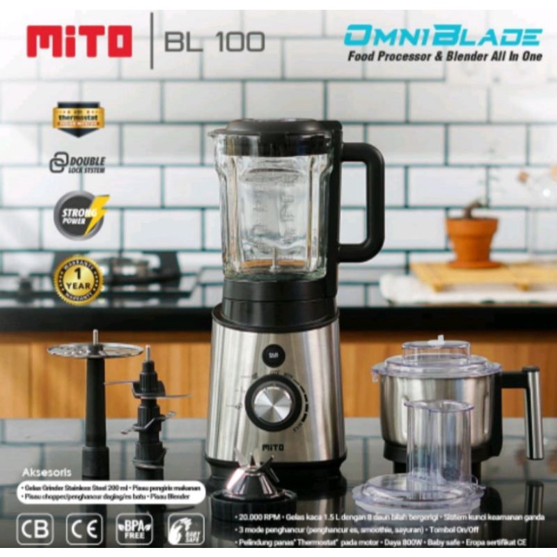 MITO BL 100 BLENDER &amp; FOOD PROCESSOR OMNI BLADE