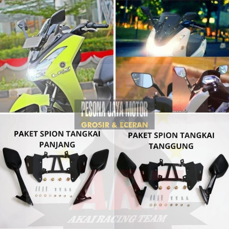 New Spion Lexi Paket Spion Model R25 Untuk Lexi + Breket Serpo Full Set &amp; Baut Anti Jebol