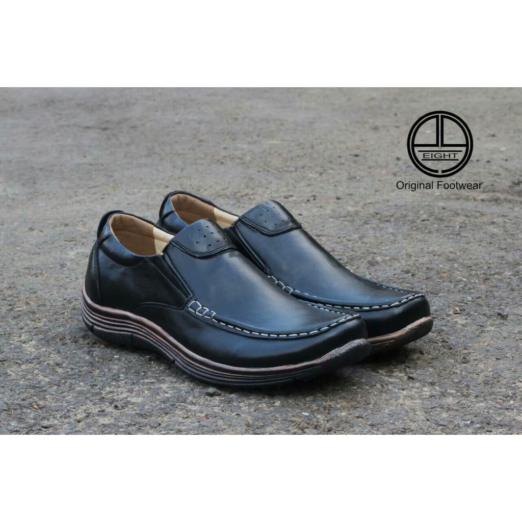 SepatuFormal Pantofel Slip On Pria Sepatu Pria Casual Formal Kulit Asli Sepatu Formal Pria Pantofel Kerja Kuliah formal Original Kekinian Murah Terlaris Sepatu Loafer Kulit Pria