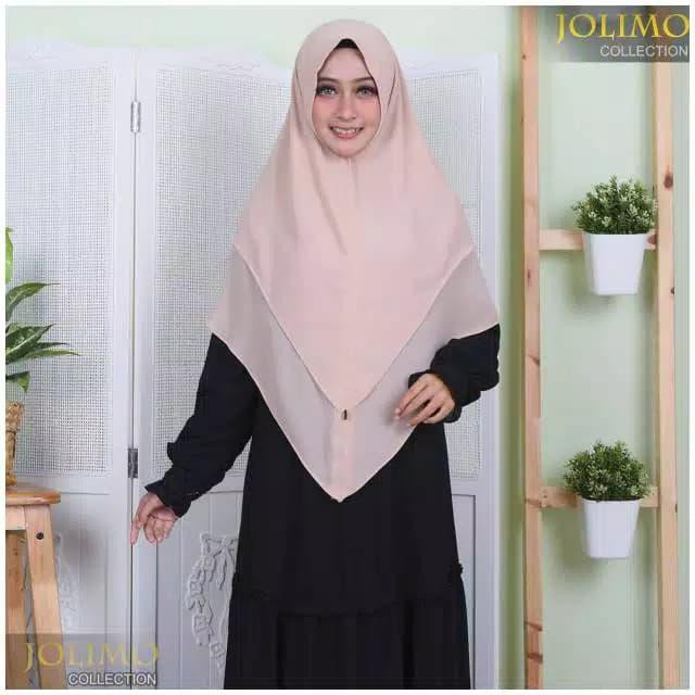 Puncak Promo Khimar Ceruti Babydoll Jilbab 2 Layer Syari Premium