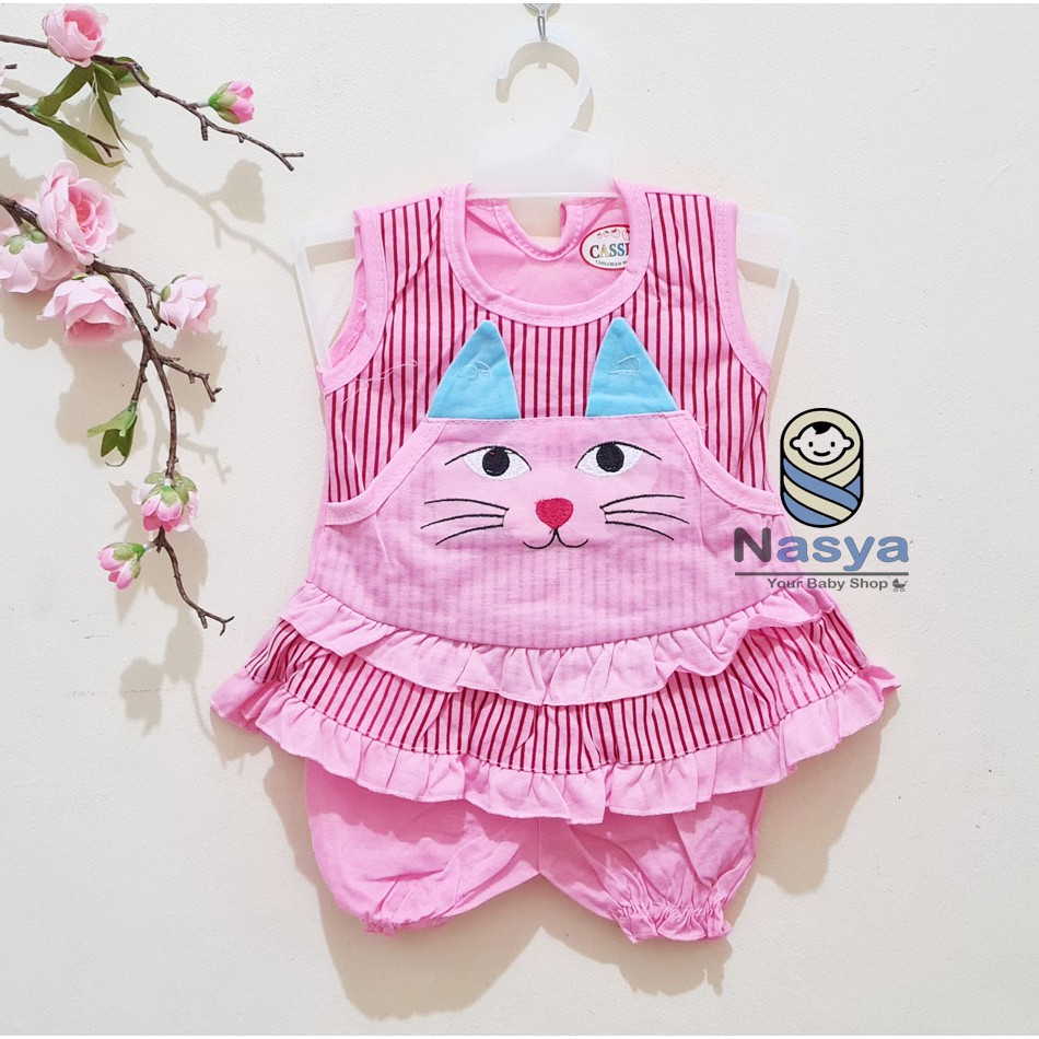 [N-055] Setelan baju perempuan lucu 3-6 bulan NEW ARRIVAL