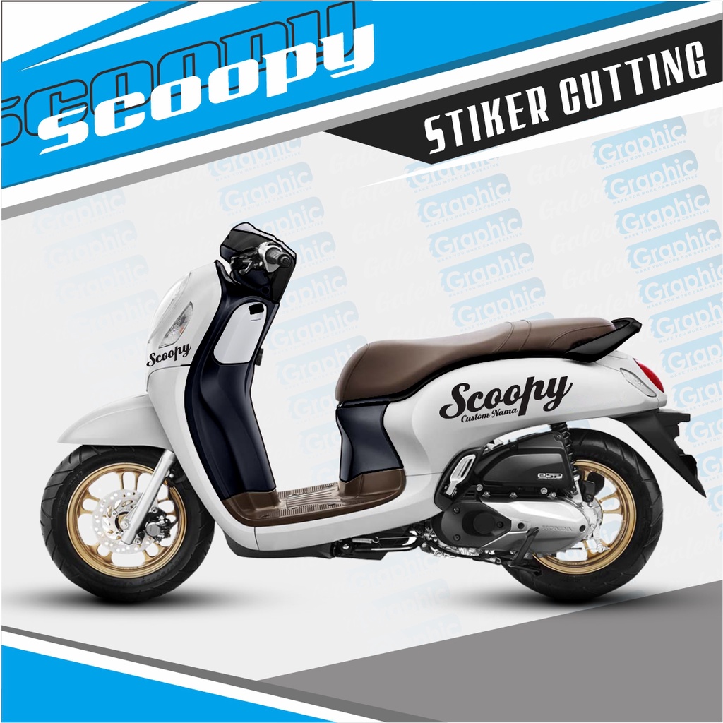 STIKER SCOOPY CUSTOM NAMA STIKER CUTTING MOTOR
