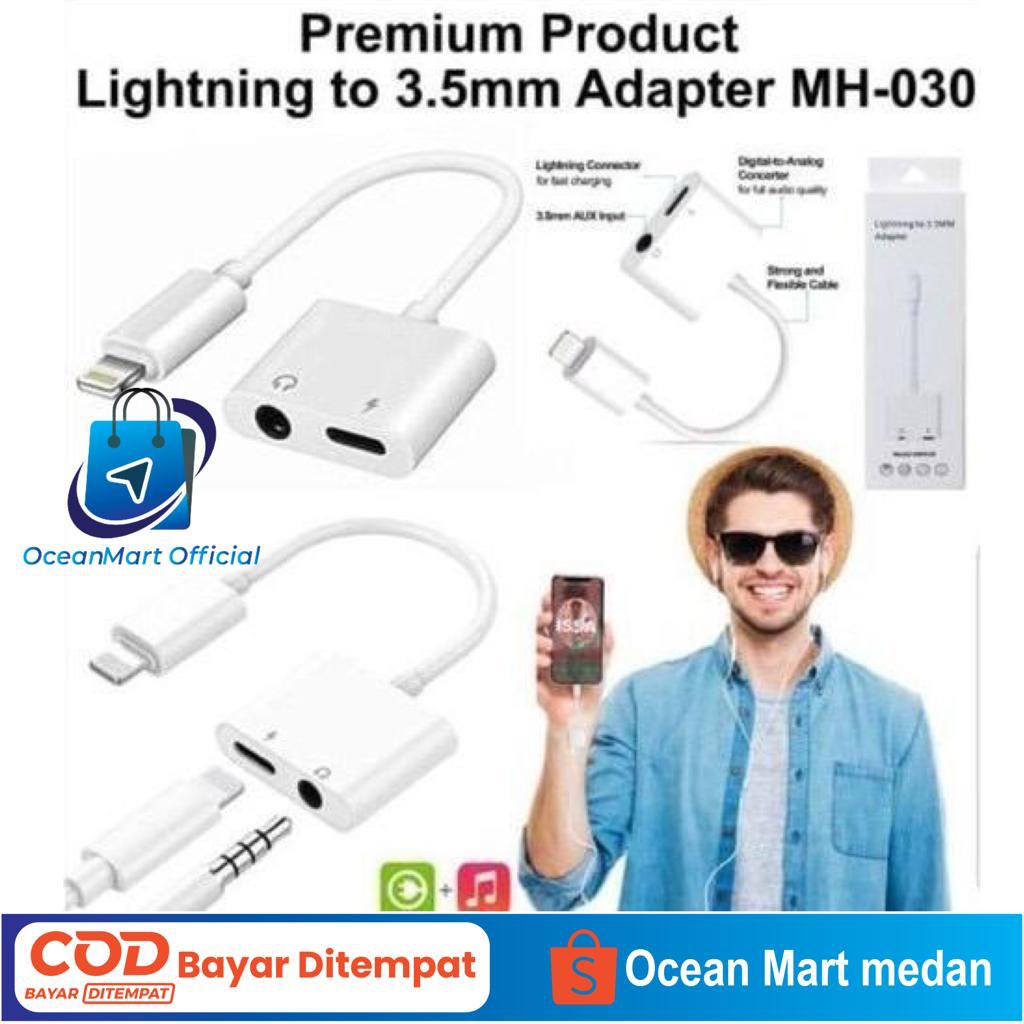 Converter Jack Adapter Aux JH-002 Ihpone to 3.5mm Audio Aksesoris Handphone HP OCEANMART OCEAN MART Murah Grosir