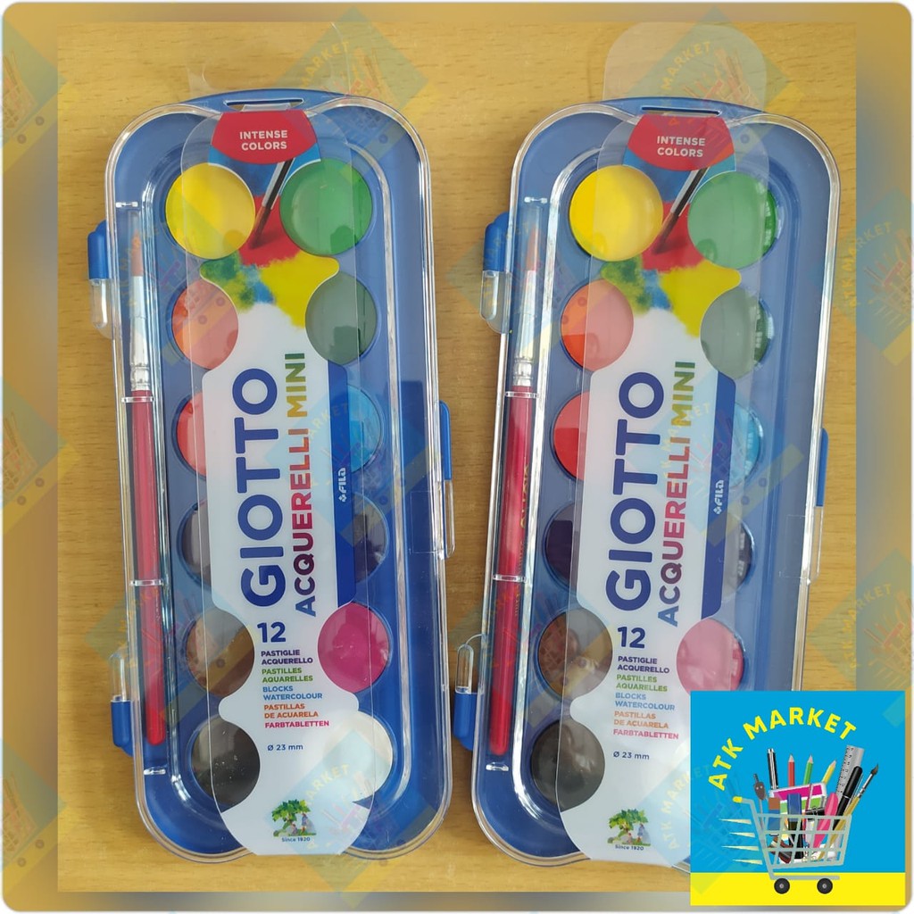 

Cat Air / Watercolor / Watercolour Blocks Giotto® Mini Set 12 Warna + Kuas