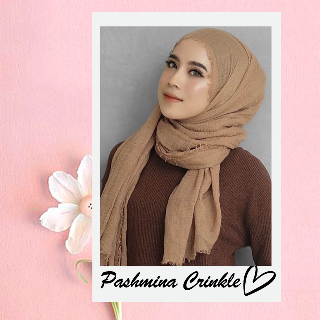 [BISA COD] PASHMINA CRINKLE LAVANYA BY AZARA/JILBAB PASHMINA CRINKLE KUSUT