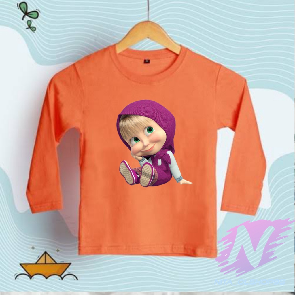 KAOS MARSA BAJU KAOS ANAK MASHA LENGAN PANJANG