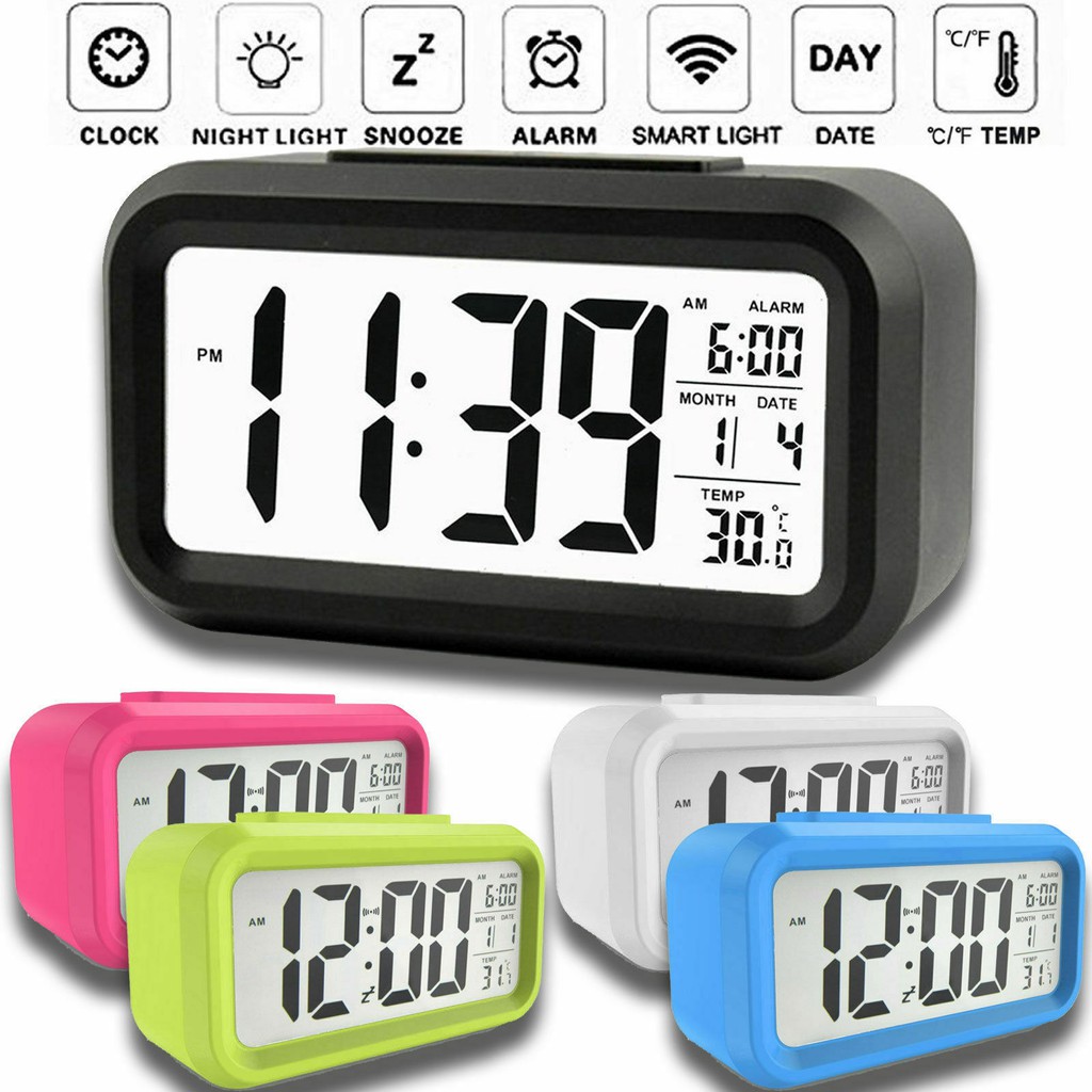  Jam  Meja Pintar alarm jam  Weker  Digital  Desktop Smart 