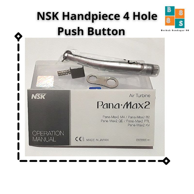 NSK Handpiece Pana-Max2 Highspeed Push Button 4 Hole Ceramic Bearing