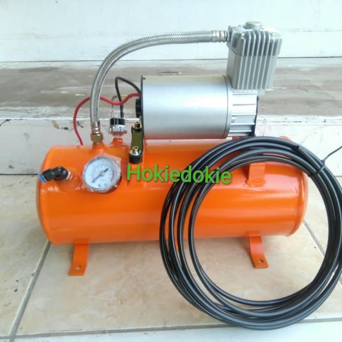 Tabung kompresor angin telolet otomatis 12v 24v 6 liter