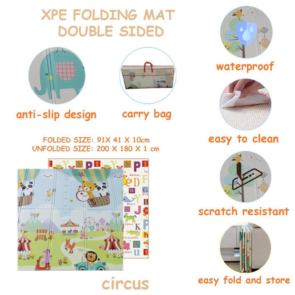Right Start XPE Folding Mat Double Sided Antislip Carry Bag Waterproof Foldable Karpet Bayi Playmat