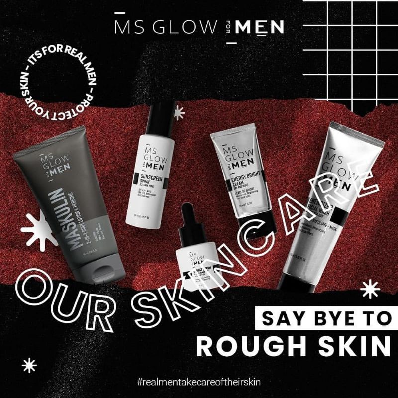 MS GLOW FOR MEN PAKET 4 MASKULIN HAND BODY