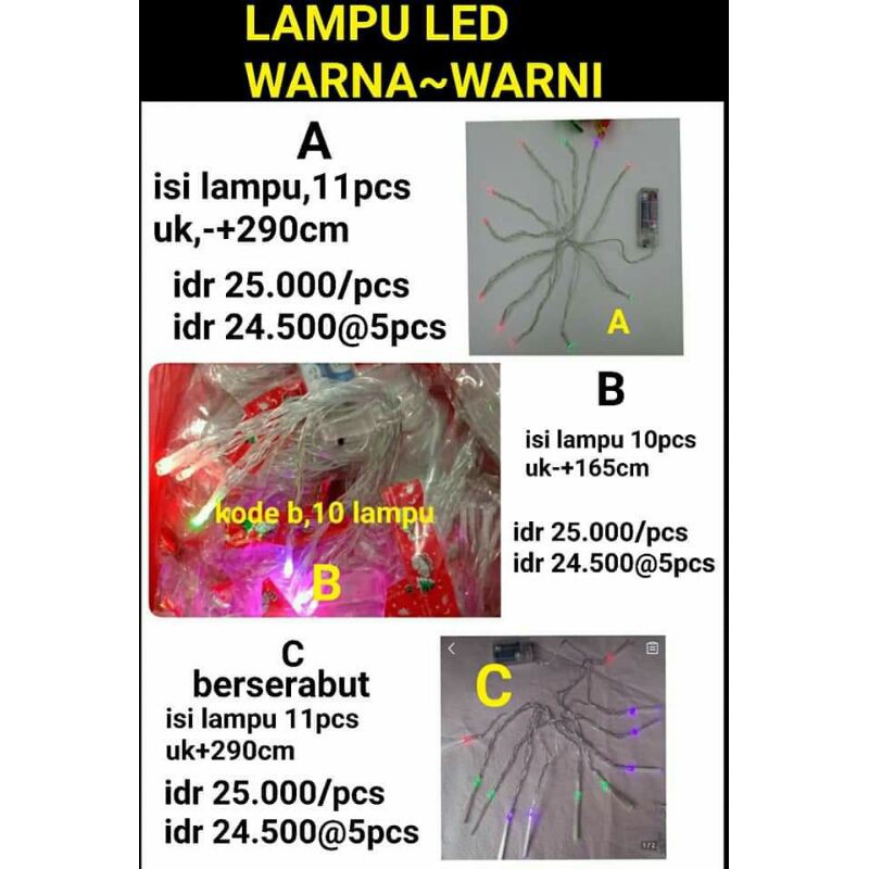 lampu led warna warni