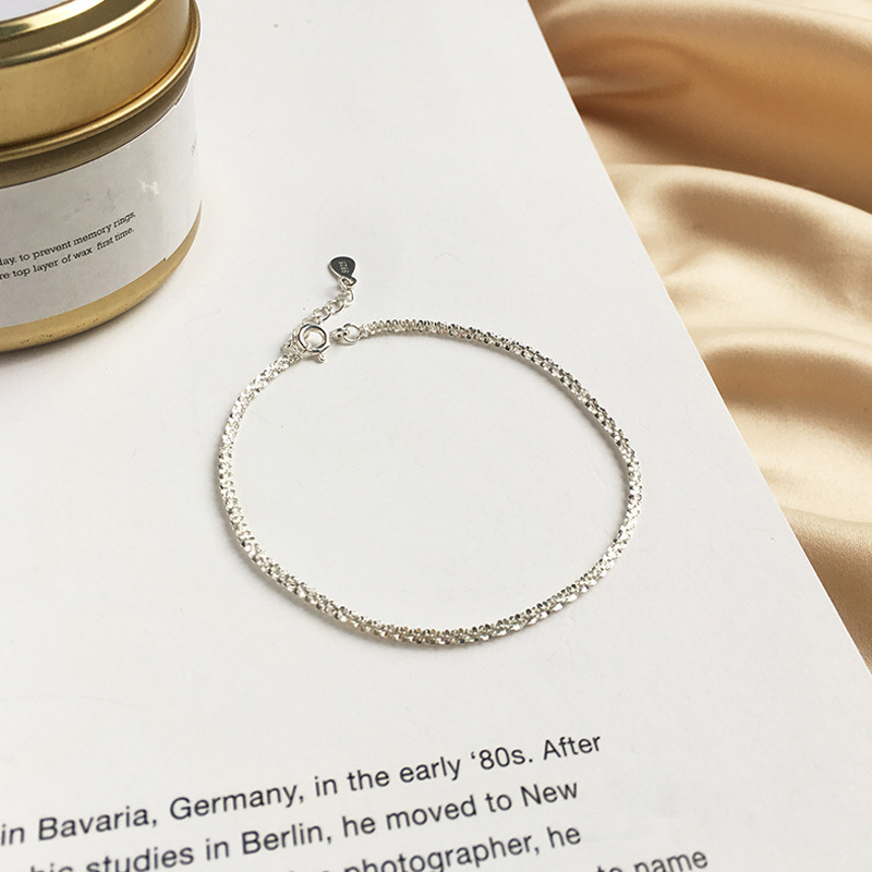 [Ready Stock]Fashion Simple Plated Silver Bracelet Silver Bracelet