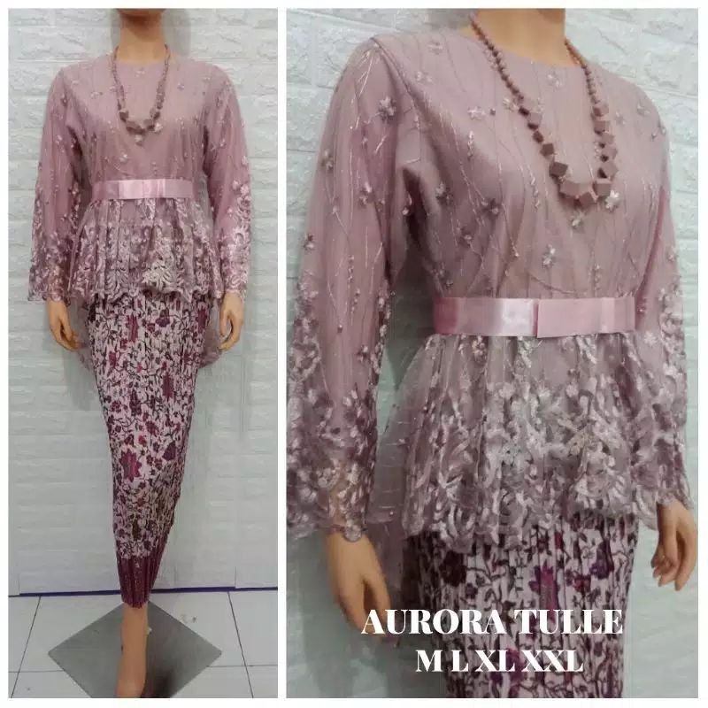 PRODUK ORIGINAL SETELAN KEBAYA TULLE AURORA/KEBAYA TULLE PINGUIN/KEBAYA MODERN