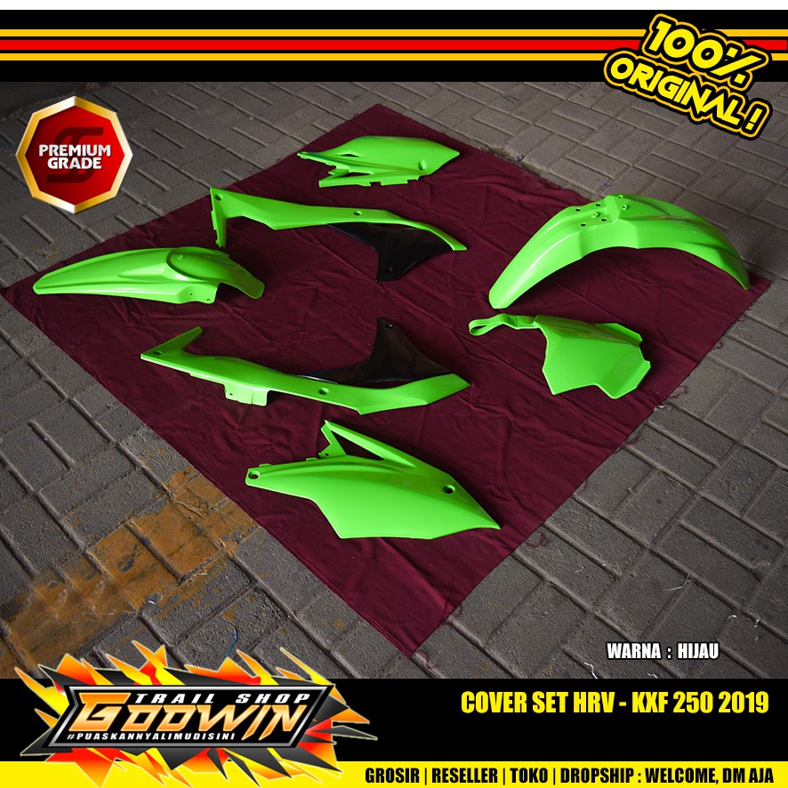 Paketan Cover Trail Set HRV KXF 250 2019 PNP KLX 150 KLX Bigfoot Hijau Hitam Putih