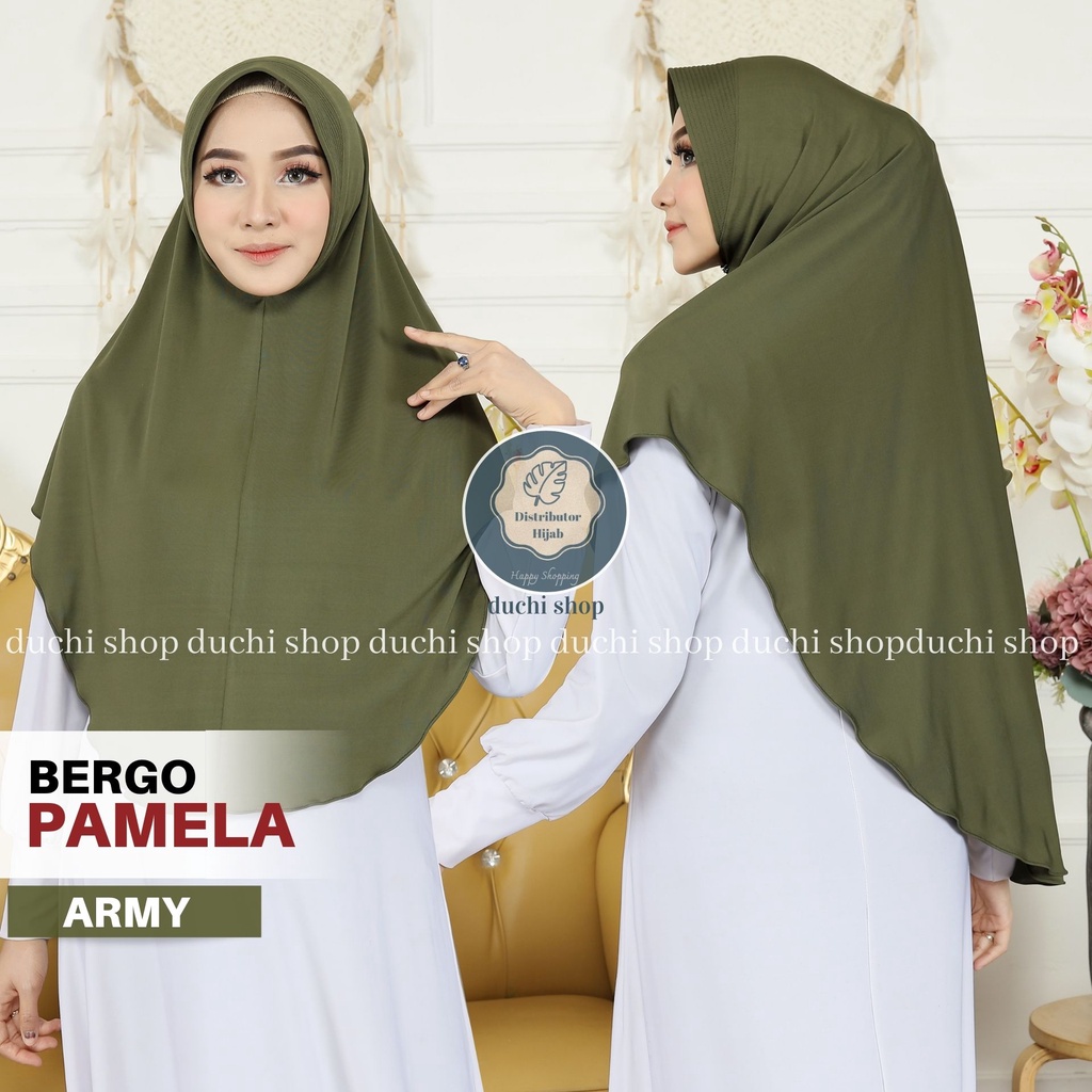 Jilbab bergo pamela Jersey / jilbab sport / Hijab Instan Jersey pinguin Jilbab Bergok Khimar Pinguin PET ANTEM Bahan Jersey Super / Jilbab Bergok Jersey / Kerudung Jersey Premium / Khimar Jersey-ARMY