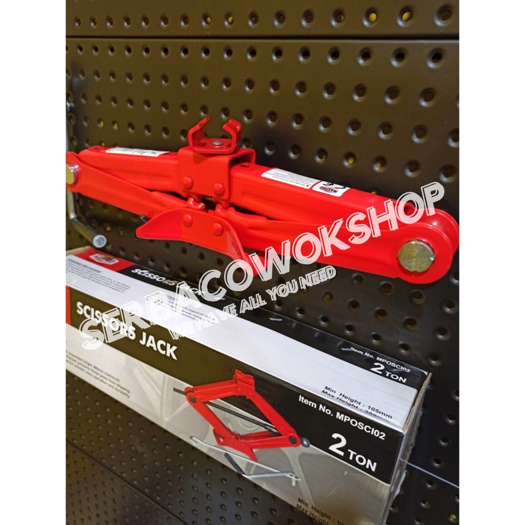 Maxpro Dongkrak Jembatan 2 Ton Merah Scissors Jack 2 T Maxpower Dongkrak Bawaan Mobil Termurah