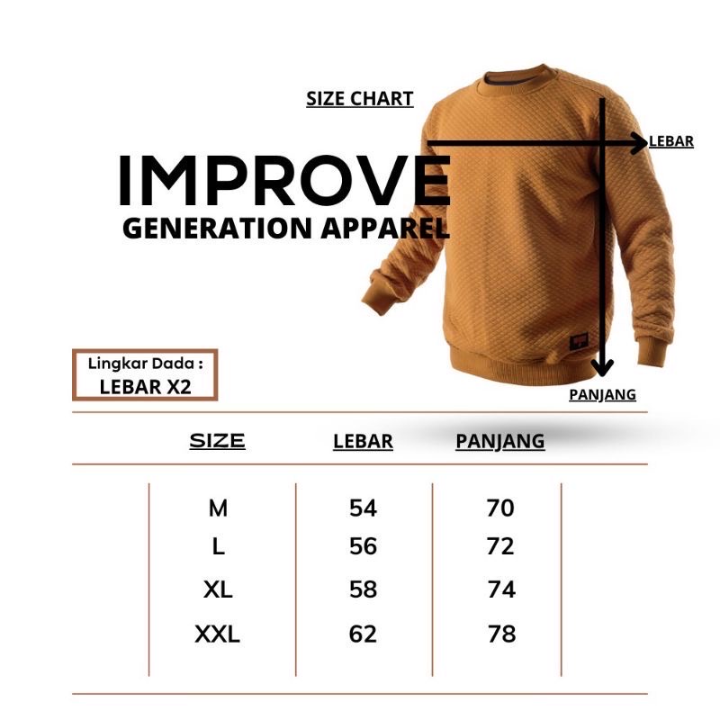 sweater basic polos knitt crewneck Light Brown pria wanita Sweter Krunek Premium Cowo Cewe Oversize M L XL XXL