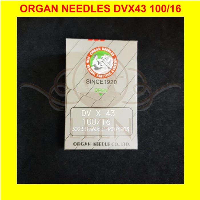 Jarum ORGAN DVx43 16 Overdeck DV X 43 Mesin Jahit Kam Kaos Bisban LEEN