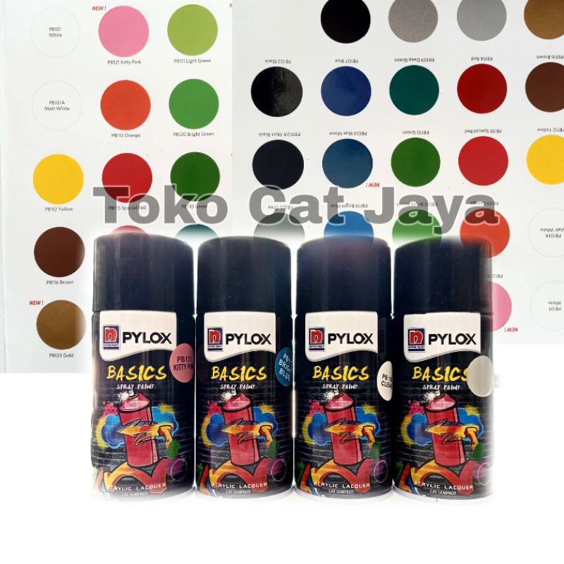 PYLOX BASIC NIPPON PAINT/ Cat Semprot warna lengkap 300cc/300mL