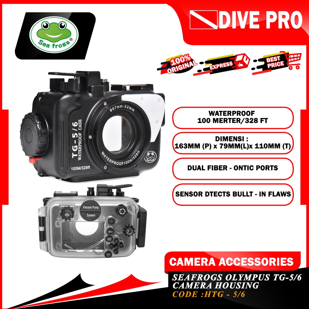 Seafrogs Housing Aluminium for Olympus TG-5/6