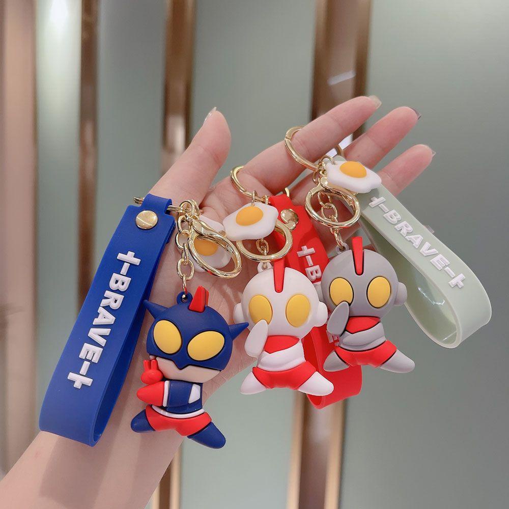 [Elegan] Ultraman Gantungan Kunci Liontin Fashion Ultraman Anime Jepang Gantungan Kunci Mobil Darah Panas Anime Key Ring