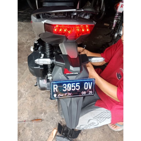 plat nomor led akrilik custom ( satu )