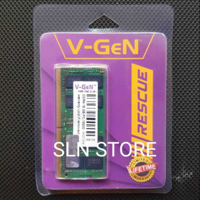 SODIMM DDR4 16GB 2400 MHz PC-19200 V-GeN Rescue RAM Laptop Vgen