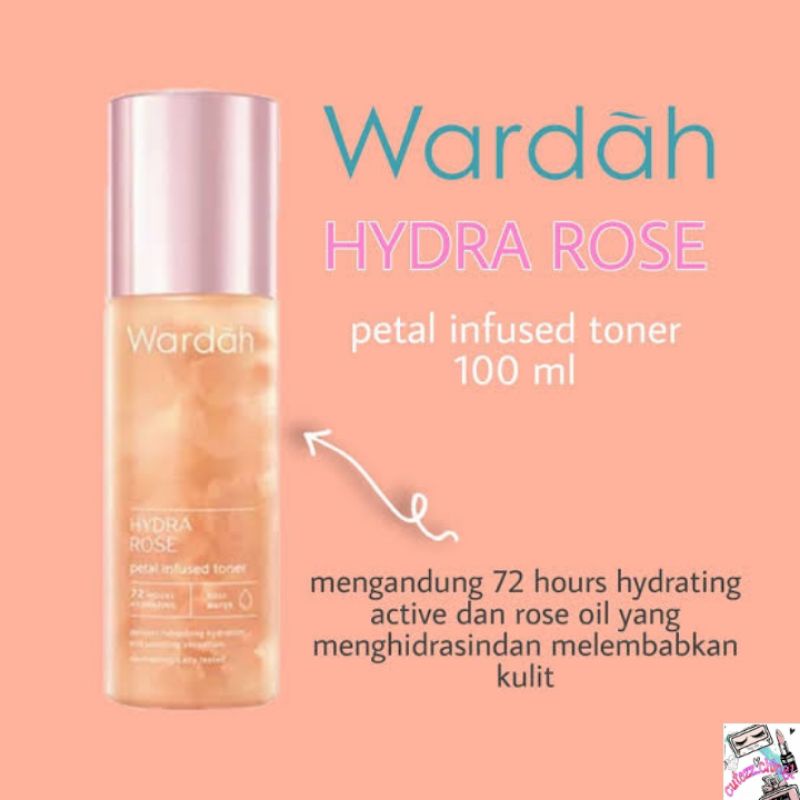 ☃Cutezz_Ching1☃Wardah Hydra Rose Petal Infused Toner 100ml