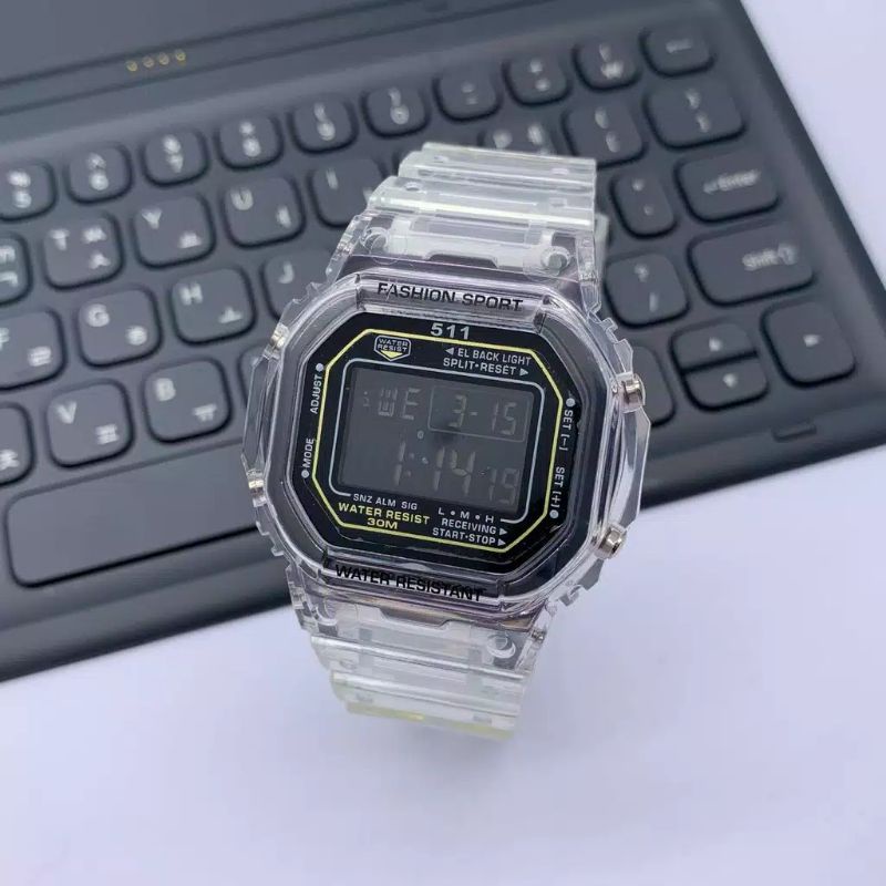 [COD] JAM TANGAN CASIO SEGI TRANSPARAN DIGITAL TERMURAH !!