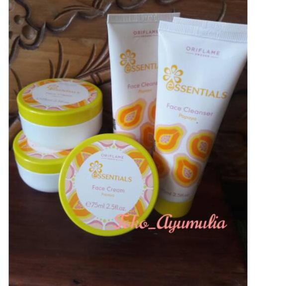 Keluaran Terbaru.. Essential Pepaya Papaya Face cream dan Clenser