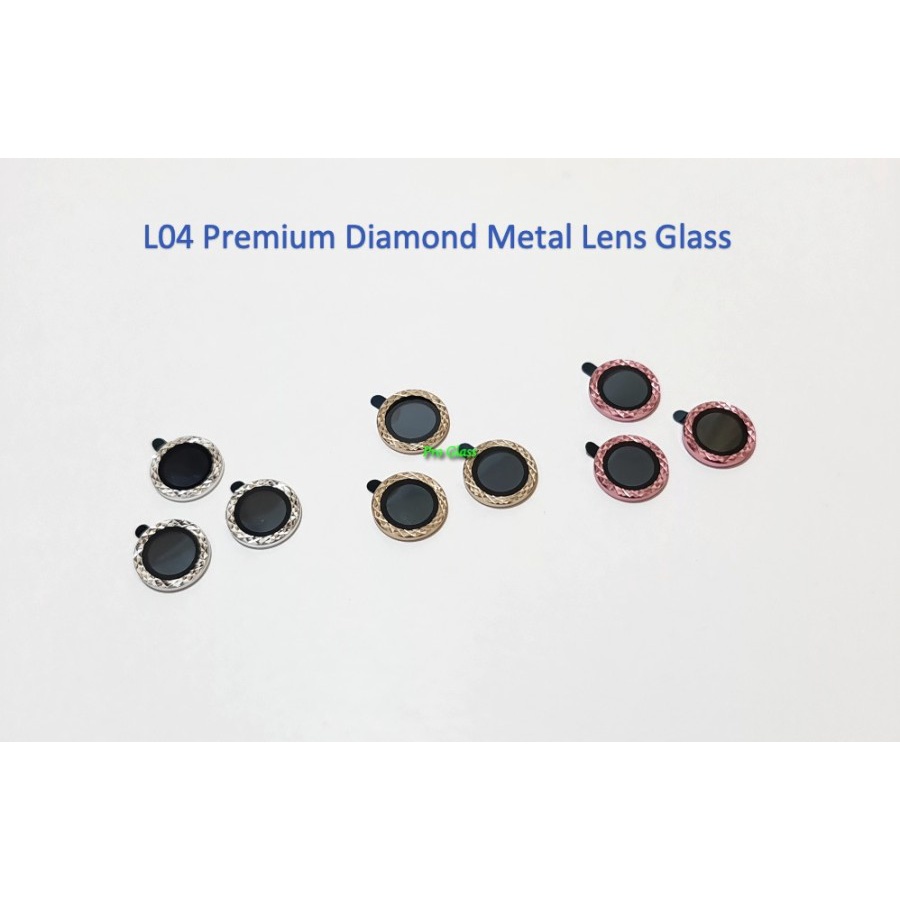 L04 Iphone / 11 Pro / 11 PRO MAX / 12 / 12 PRO / 12 PRO MAX  Camera LensGlass Diamond Metal Ring