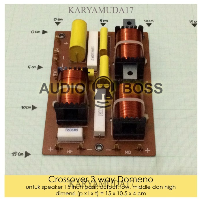 Kit Crossover Pasif  3 Way Domeno max Power 500 Watt