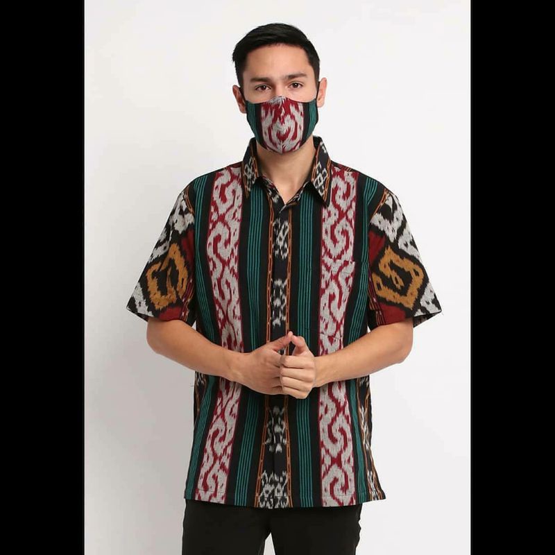 kemeja tenun jepara baju tenun cowok casual Baju tenun jepara KT1