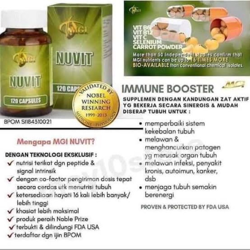 NuVit Paket isi 2 (suplemen vitamin peningkat imun tubuh)