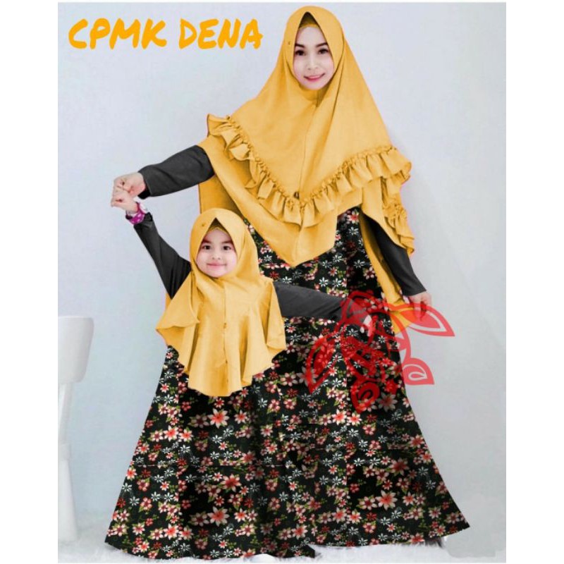 couple keluarga muslim 2021 MOM AND KID GAMIS / COUPLE GAMIS / Ed-couple mk dena bunga maroon